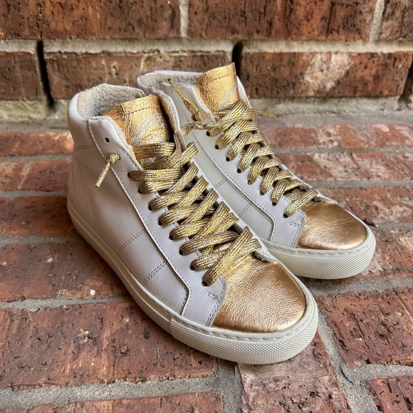 P448 Shoes - P448 Star Leather High Top Sneaker